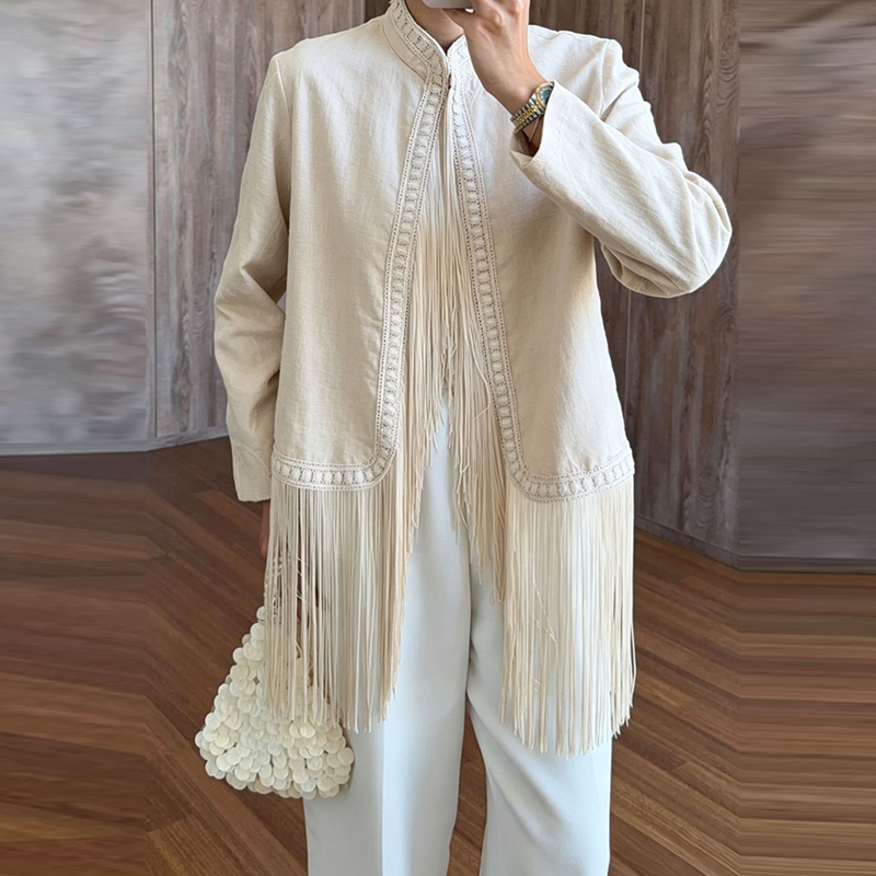 Herbstliche Boho-Oberbekleidun – Tassel Fringe Trim Bewertung und Preis